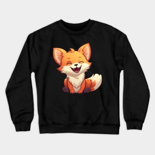 Happy Smiling Fox Crewneck Sweatshirt